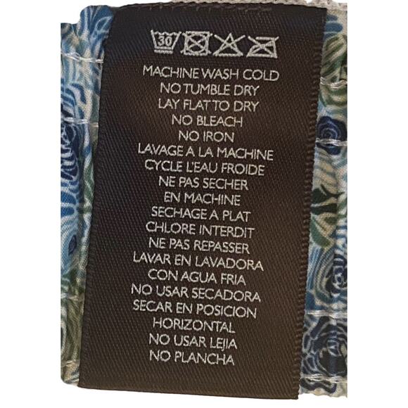 Slate & Stone Men’s Cabo Swimsuit Shorts Med Blue Green Floral 6” Poly Pockets - Picture 12 of 16